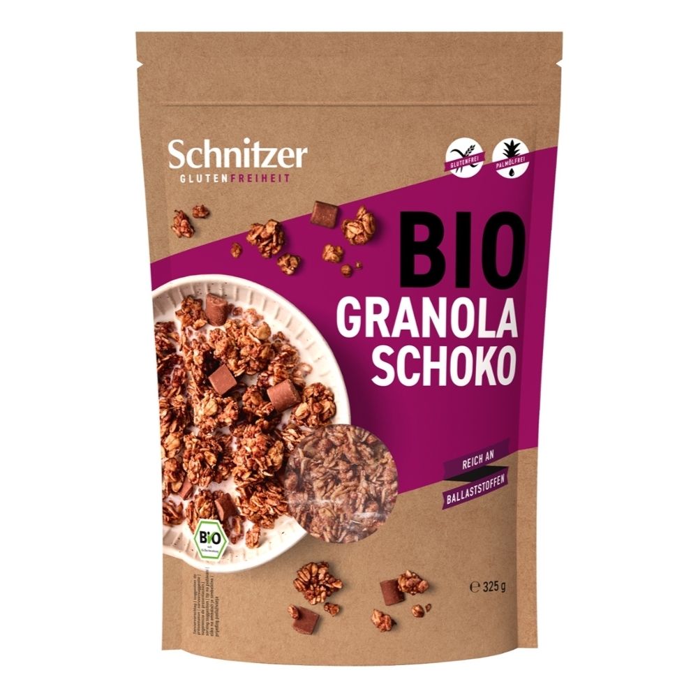 BIO - Granola de Chocolate sem GLÚTEN, VEGAN, 325g
