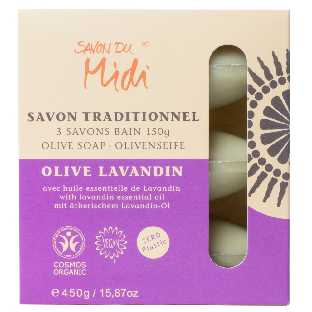 Sabonetes de Azeite com Alfazema em caixa, 3x150g 