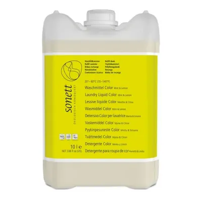 Detergente líquido p/ roupa de cor, 20-60°C, Menta & Limão, 10L
