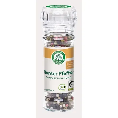 BIO - Grãos de pimenta coloridos, com moinho, 45g